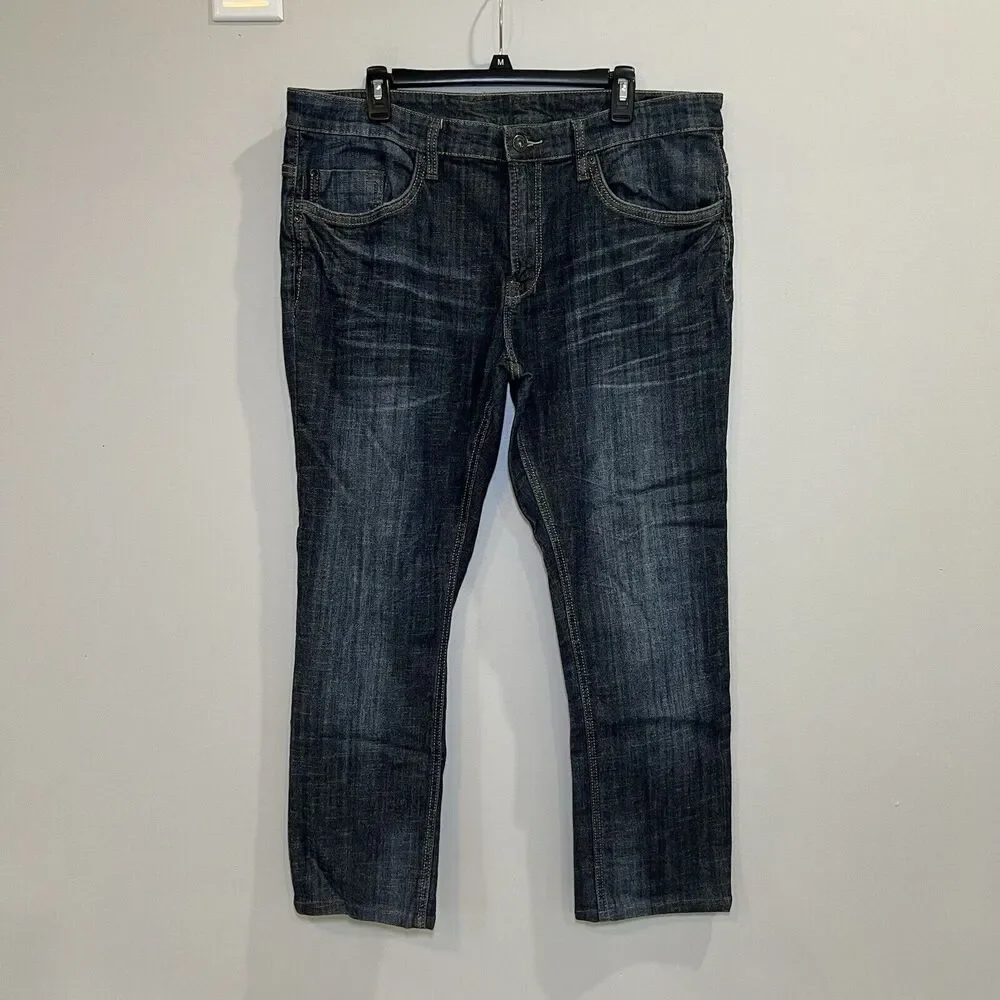 Buffalo David Bitton Driven Straight Stretch‎ Denim Jeans Men's Size 38x32